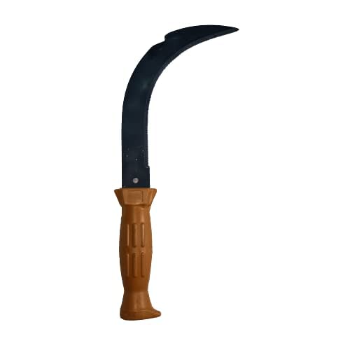 Green Touch Premium Heavy Dute Garden Grass Cutter with Wooden Handle,Hedge Shear,Lawn Cutter,Garden Pruner,Kassi,Tree Cutter,Gardening tool for cutting, (Curved Pruner)