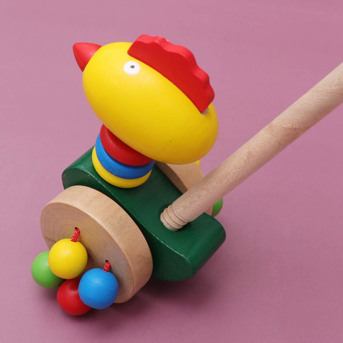 Green Touch Hub Kids/Baby Pushing Toys Baby Walking Toys Infant Toddler Walker Toddler Wooden Push Toy/Early Walking Toy (Style 3)