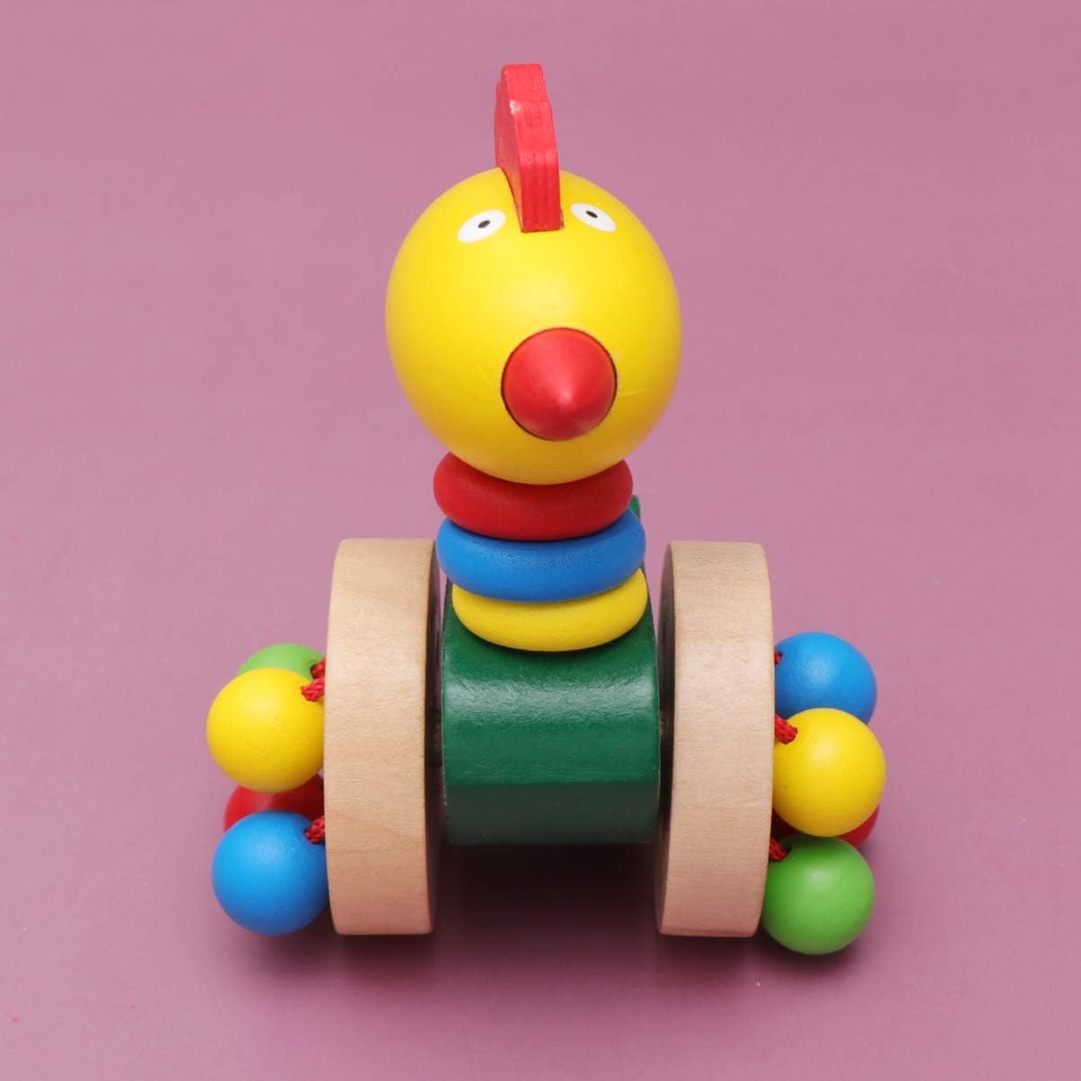 Green Touch Hub Kids/Baby Pushing Toys Baby Walking Toys Infant Toddler Walker Toddler Wooden Push Toy/Early Walking Toy (Style 3)
