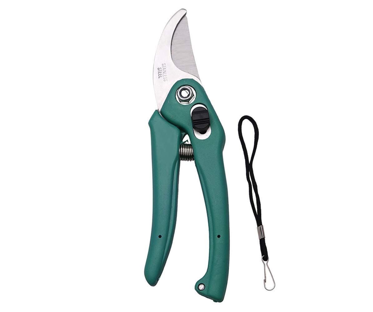 Green Touch Combo of 5 Garden Tool Set Includes, Garden Hoe, Garden Tiller, Harden Hand Hoe,with Curved Pruner,Cutter - Set of Required Tools