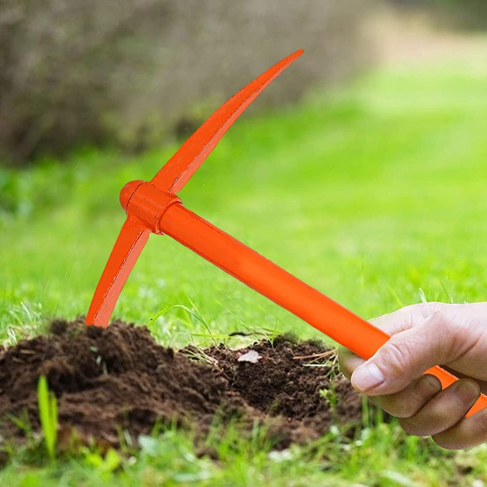 Green Touch Combo of 5 Garden Tool Set Includes, Garden Hoe, Garden Tiller, Harden Hand Hoe,Gloves - Set of Required Tools