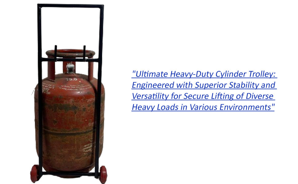 "Effortless Stainless Steel LPG Cylinder Trolley: Durable and Convenient"
