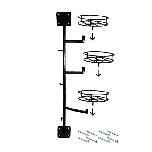 "3-Tier Wall Mounted Plant Stand - Space Saving Metal Planter Holder"