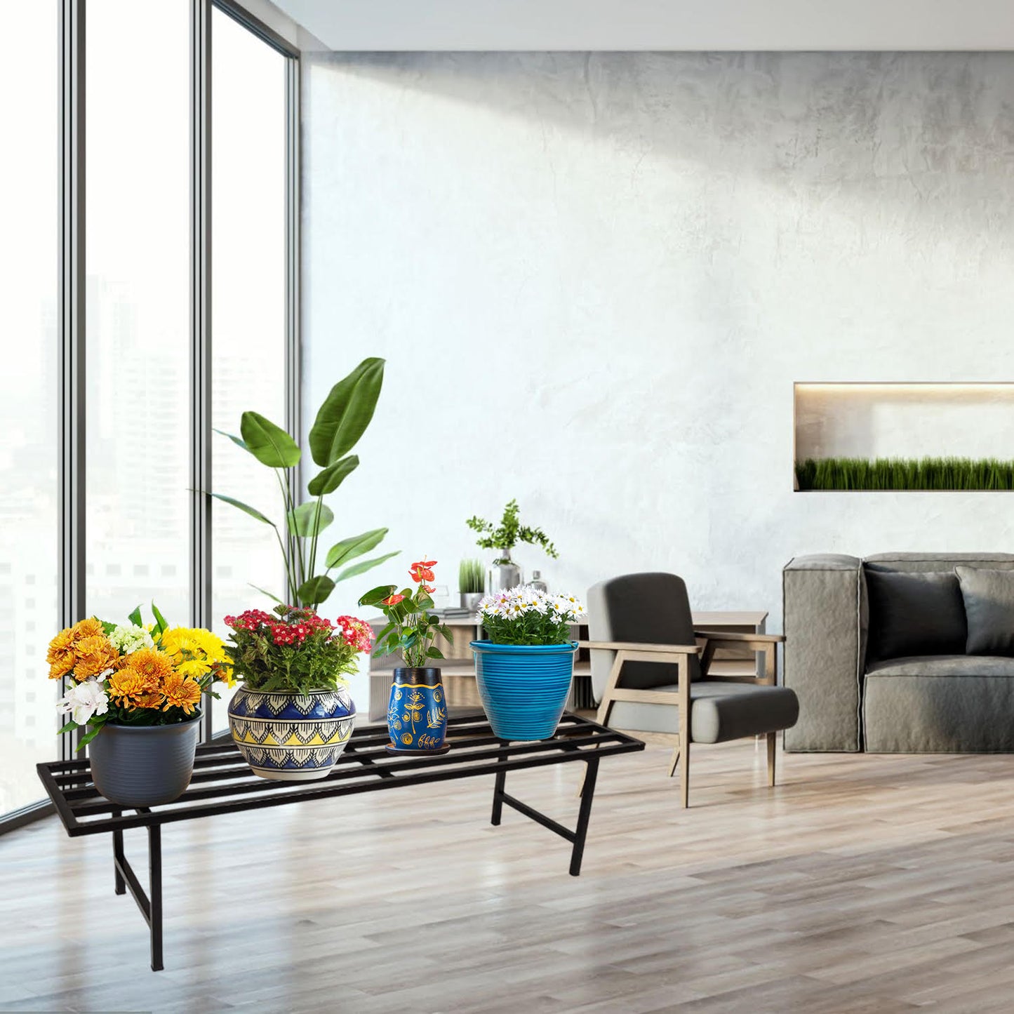 Space-Saving Iron Plant Stand,Durable & Stylish for Home Décor,Multi-purpose plant Stand,Balcony plant stand