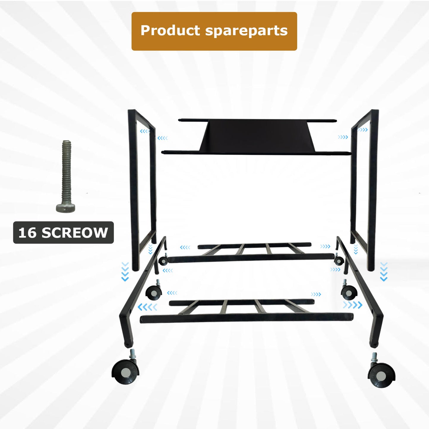 Durable Iron Inverter Battery Stand,Battery stand for inverter,Iron battery stand,Single battery trolley