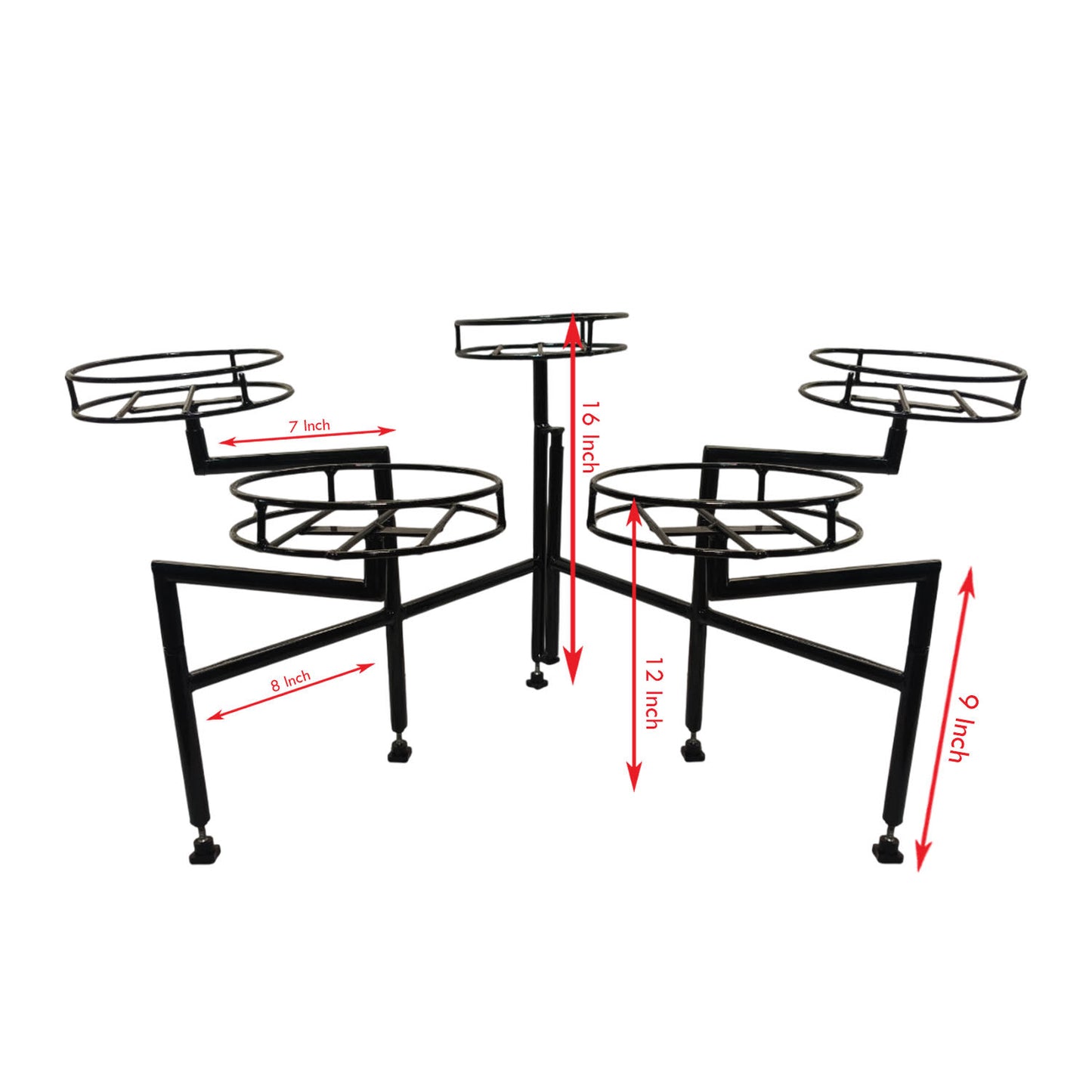 Adjustable Drone-Style Plant Stand – Innovative 5-in-1 Movable Shelf Design for Indoor & Outdoor Use (Corner & Free-Standing)