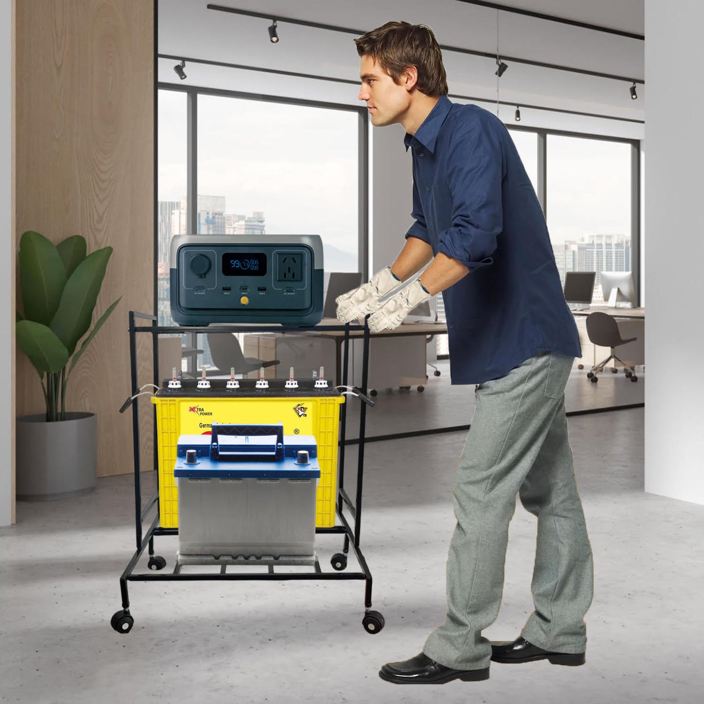 Durable Iron Inverter Battery Stand,Battery stand for inverter,Iron battery stand,Single battery trolley