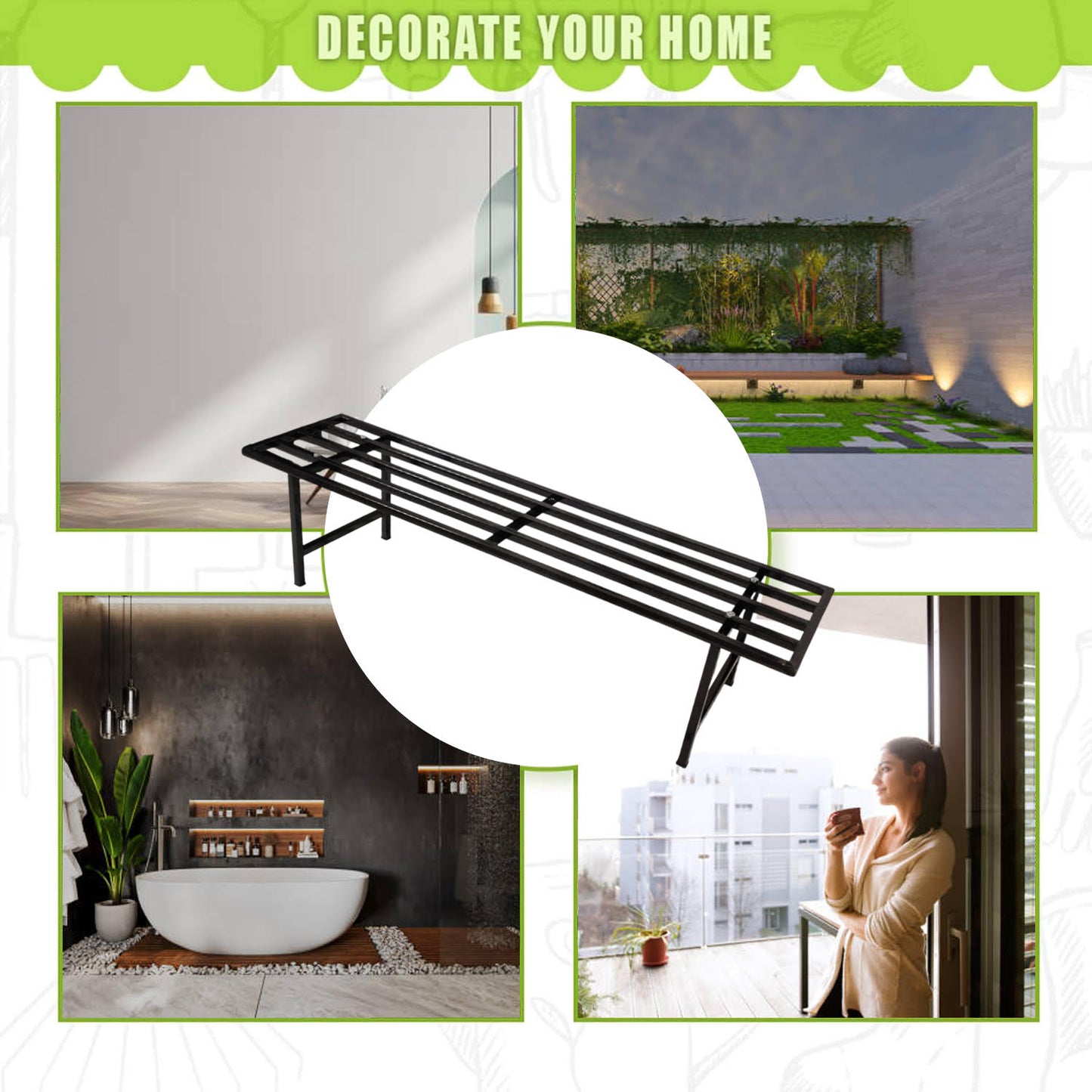 Space-Saving Iron Plant Stand,Durable & Stylish for Home Décor,Multi-purpose plant Stand,Balcony plant stand