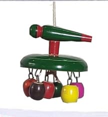 Green Touch  Wooden Hanging Toys for New Born Baby Rattle Crinkle Squeaky Toy Car Seat Stroller Toys Cradle/jhula/parna/Swing Hanging Toy for Infant Babies Boys and Girls (Pattern 2)
