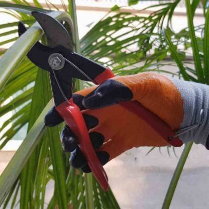 Green Touch  Pack of 3, Garden Lawn Cutter, Trowel Digging Toool And Double Roll Cutter, Premium Heavy Dute Garden Grass Cutter with Wooden Handle,Hedge Shear,Lawn Cutter,Garden Pruner,Kassi,Tree Cutter,Gardening tool for cutting, (Double cut and Trowel)