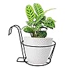 Green Touch Creative in Innovation Hanging Flower Pot Holder Stand Railing Potted Plant Stand for Home Balcony D�cor, Black, Pack of 4
