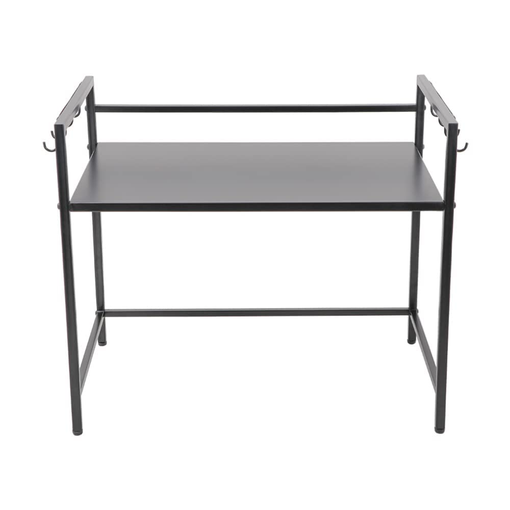 GREEN TOUCH Multipurpose Decorative and Kitchen Organizer Microwave Oven Stand with 8 Hook for Kitchen,Oven Holder Rack,Oven Stand for Kitchen,Kitchen Platform top Oven Stand (Single Tier Oven)