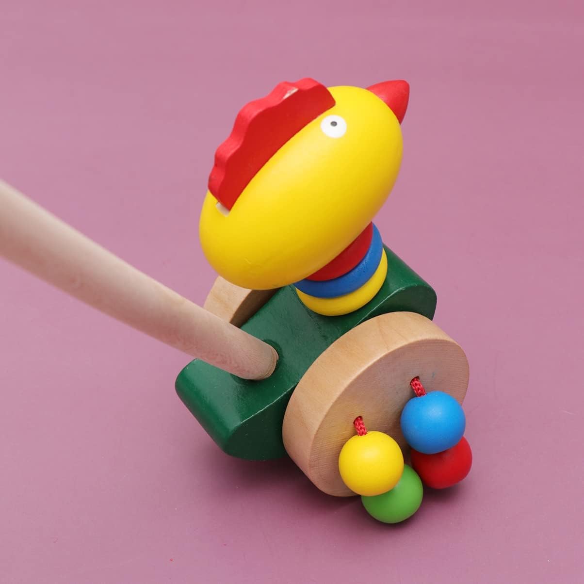 Green Touch  Hub Kids/Baby Pushing Toys Baby Walking Toys Infant Toddler Walker Toddler Wooden Push Toy/Early Walking Toy (Style 3)