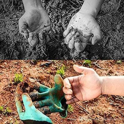 Green Touch Pack of 2 Home Gardening tools items combo,Two In Hoe and weeder tool, n gloves clown Garden Tool Kit,gardening cutivator,gardening tiller,gardening hoe,gloves set gardening(combo tools 14)