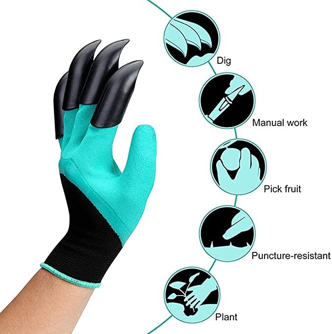 Green Touch  Combo of 5 Garden Tool Set Includes, Garden Hoe, Garden Tiller, Harden Hand Hoe,Gloves - Set of Required Tools