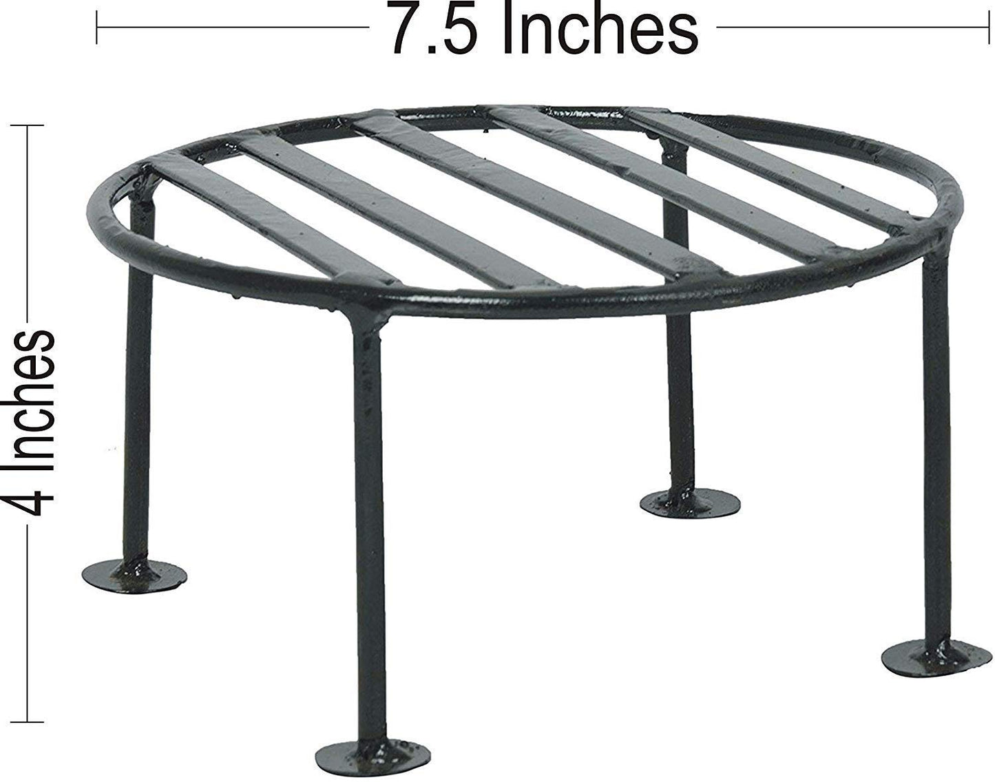 Green Touch Stand/Pot Stand/Planter Stand/Metal Plant Stand/Iron Plant Stand (2 Pot Holder Black) Ready to use with Pcs of Small Pot Stool.