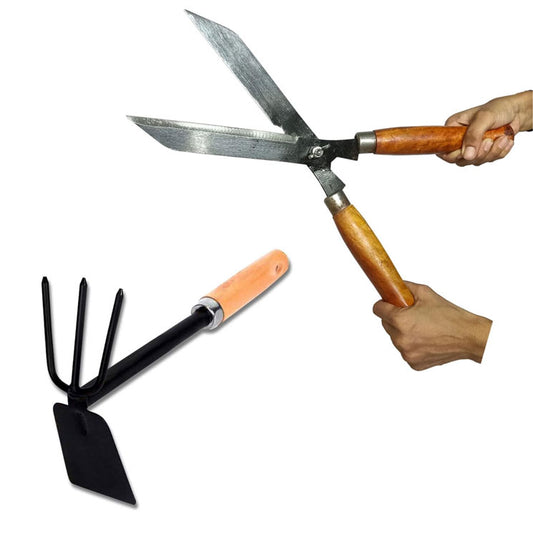 Green Touch  Hegde shear Grass Cutter,Lawn Cutter,Garen cutter,Plant Cutter,Grass Trimmer,plant cutter,hedge cutter garden grass cutter,garden scissor,tree cutter,plants cutter tools (Hedge shear and hoe)