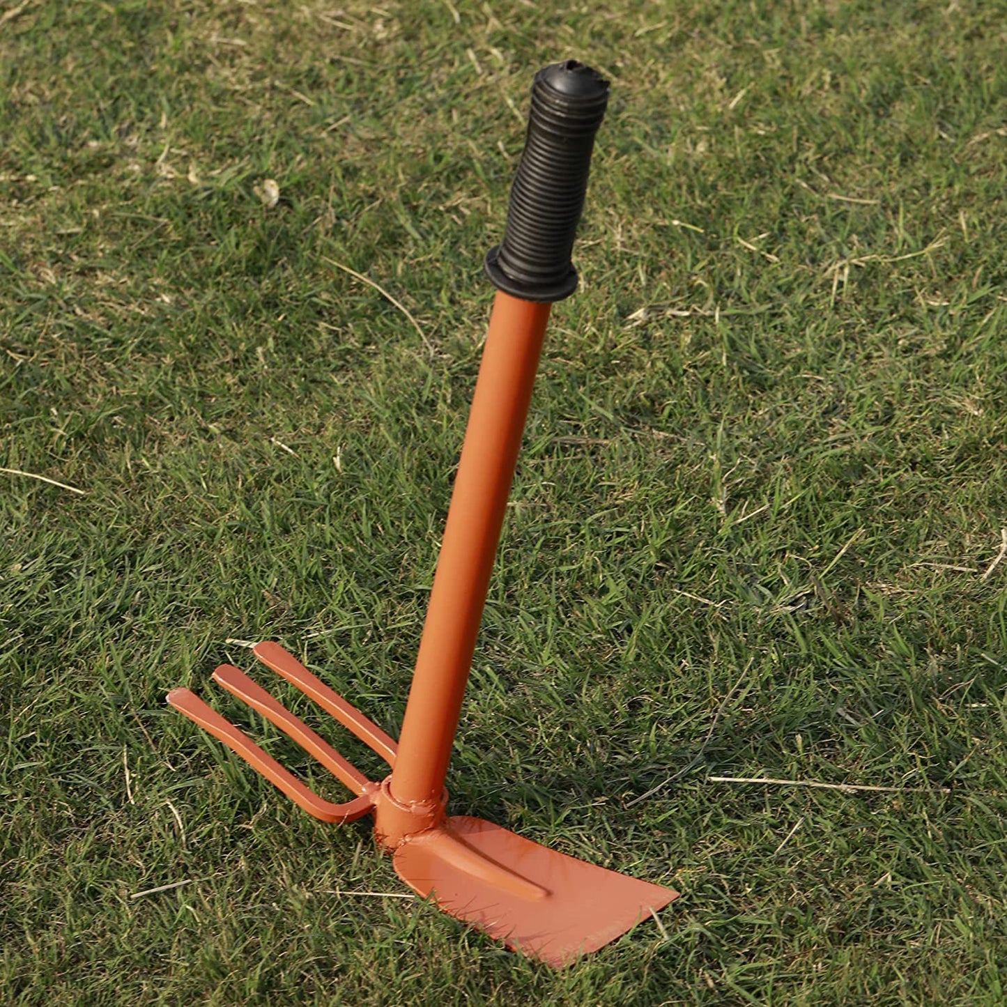 Green Touch Two in 1 Garden Tool 17 inch Hoe with 3 Prong, Required Tool for Indoor and Outdoor Garden