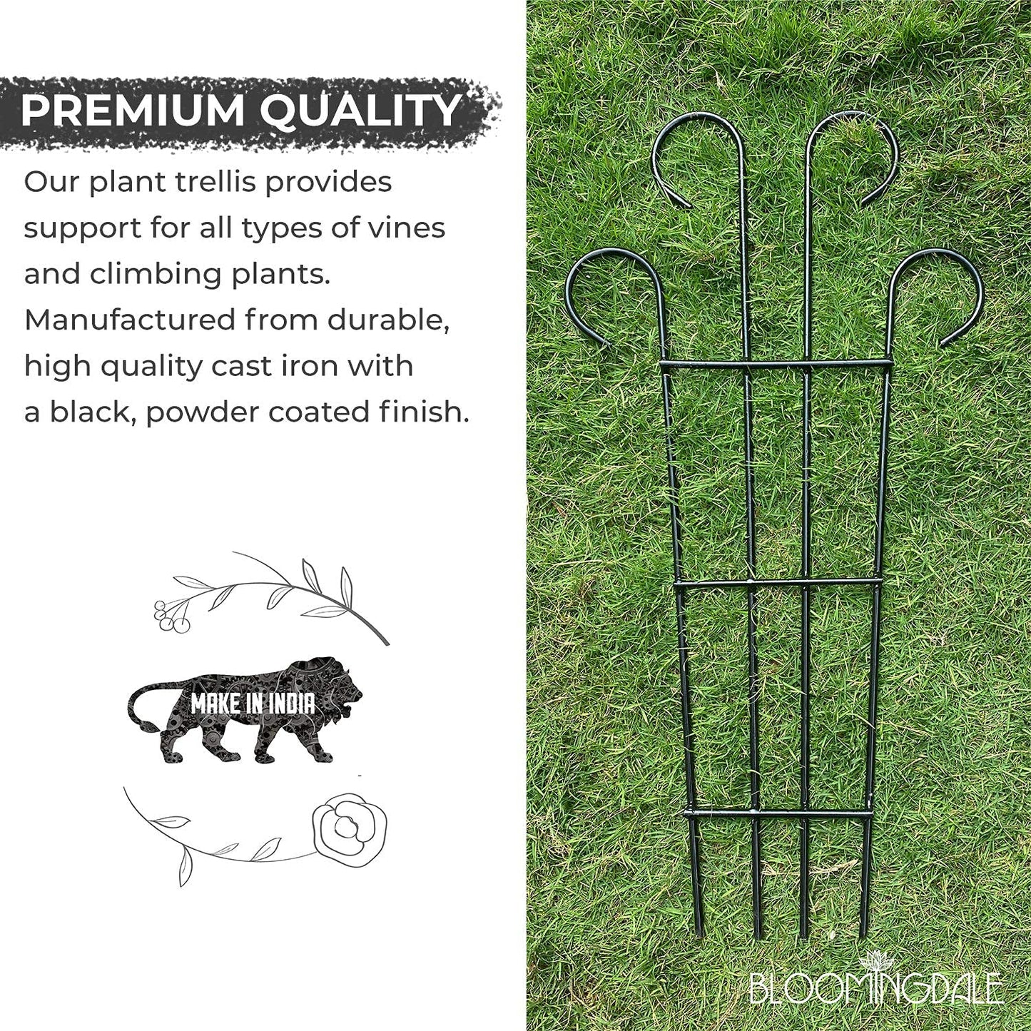 Green Touch  Heavy Gauge Plant Support,Plant Straightener,Plant Support Sticks,Plant Climb,Creeper Plant Support,Money Plant Support Stand,Plant Climbing Support,Support Sticks for Plants (Plant Support C)