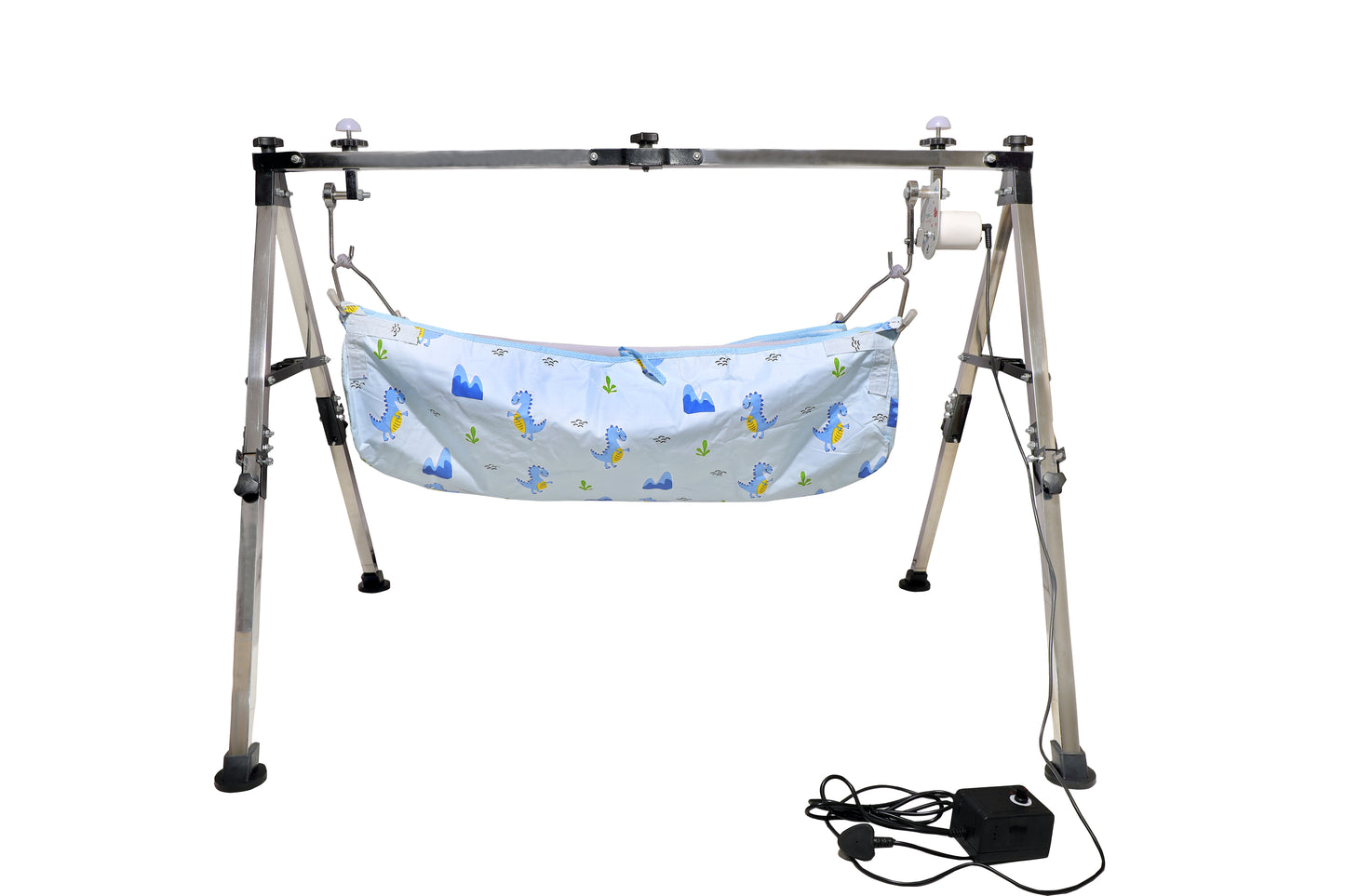 Green Touch Stainless Steel Automatic Nri Baby Cradle/ghodiyu/jhula/Swing | Ss Folding Autoswing Cradle | Automatic Ghodiyu For 0 to 3 year baby