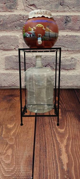Green Touch  Water Dispenser Stand With One Extra 20 liter Bottle Holder Below&Facility Of Glass Holder,Water Can Stand 20 liter, Water Filter Stand For Kitchen,School,Office (Model 1)