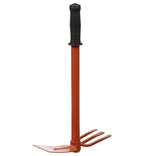 Green Touch Two in 1 Garden Tool 17 inch Hoe with 3 Prong, Required Tool for Indoor and Outdoor Garden