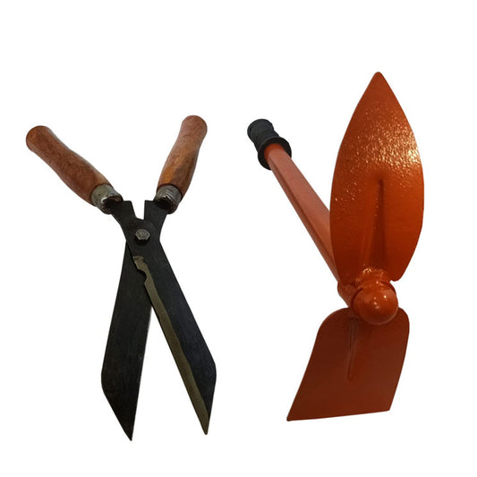 Green Touch Two in 1 Garden Pan Hoe with Indian Hedge Shear