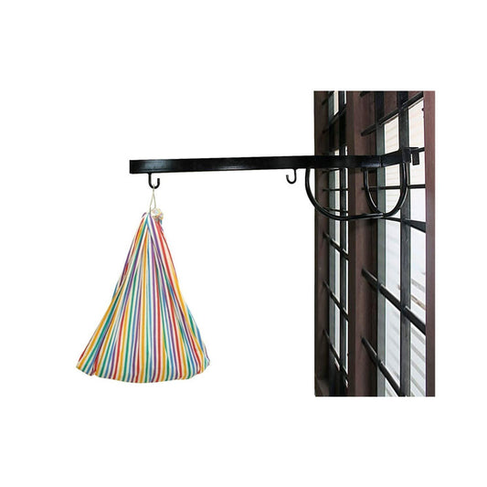 Green Touch  Baby Cradle Window Metal Hanger/Ghodiyu/Swing/Parna/Jhula For New Born Baby, 8 Centimeters, 32 Centimeters, Black