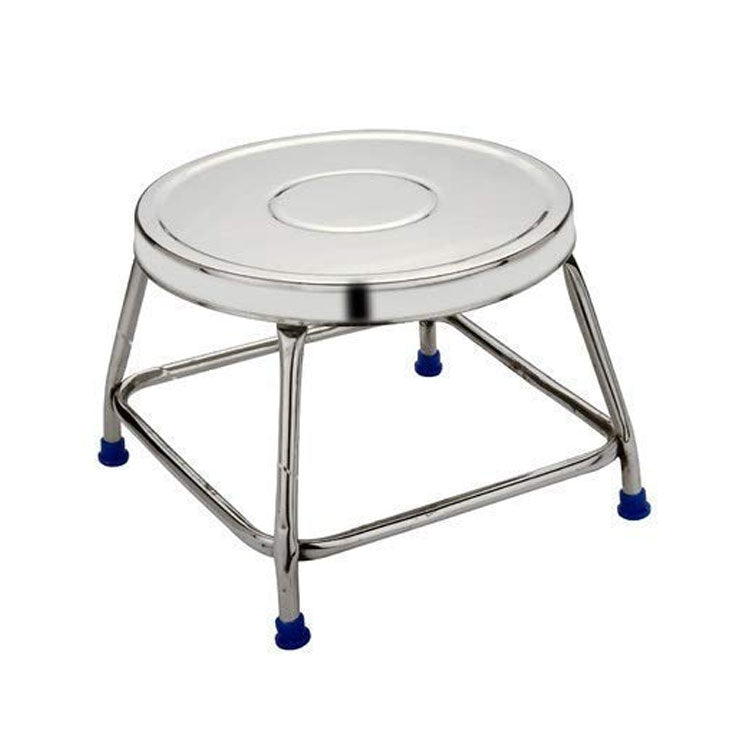 Green Touch Round Stainless Steel Stool for Home/Bathroom/Office/Company/Industries/Hotel Multipurpose