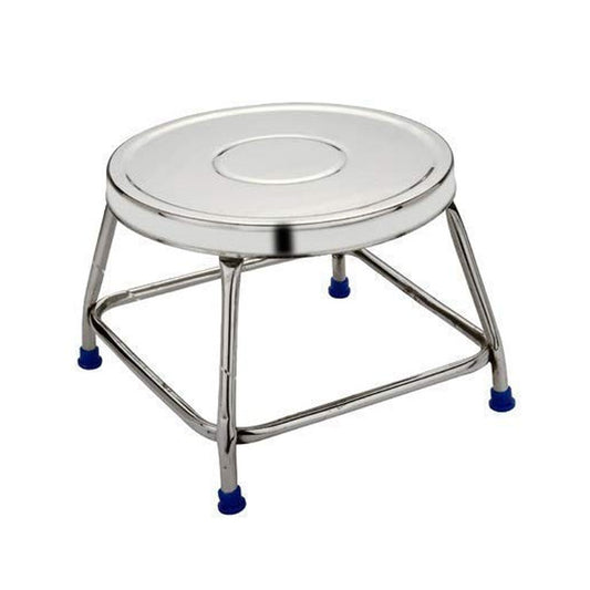 Green Touch Round Stainless Steel Stool for Home/Bathroom/Office/Company/Industries/Hotel Multipurpose