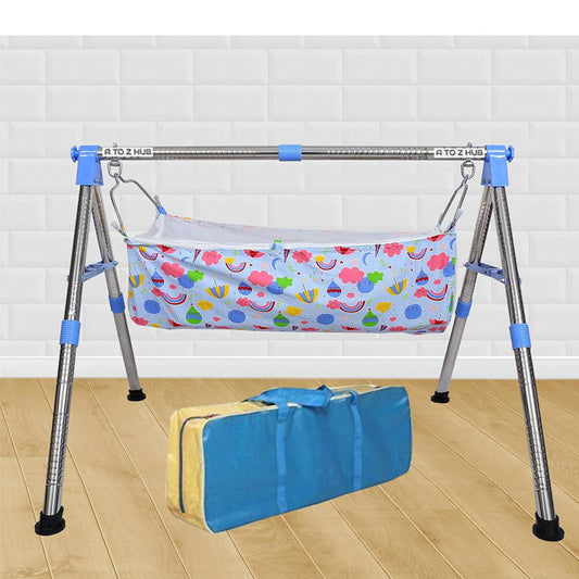 A to Z Hub Foldable And Portable Stainless Steel Baby Cradle/ghodiyu/Swing
