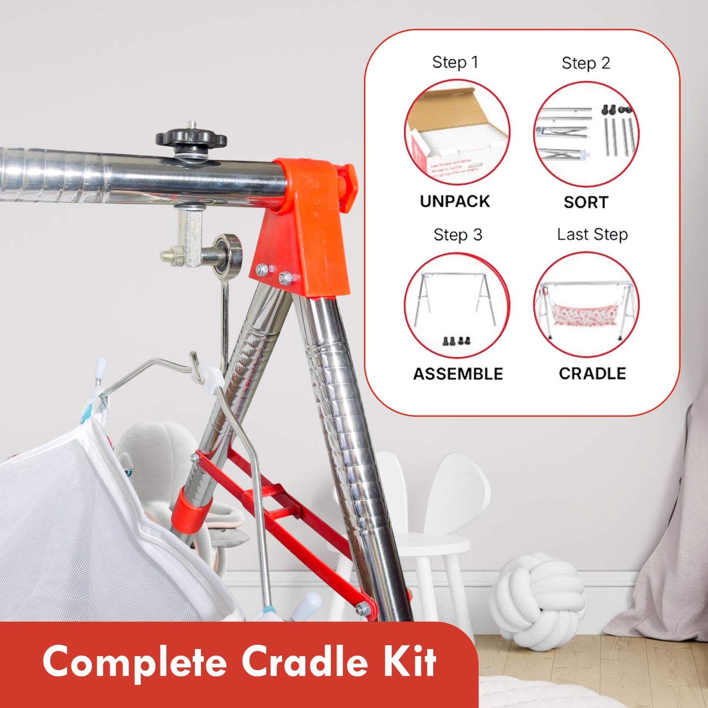 Green Touch Automatic Cradle for Baby | Swing Cradle | ghodiyu | Adjustable Speed | Automatic Jhula for Baby Boy and Girl of 0 to 3 Years | Jhula/Thothil/Palna for Baby