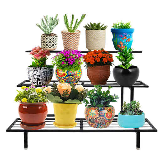 3 Step Tier Big Flower Planter Pot Gamala Stand for balcony,home,garden,office