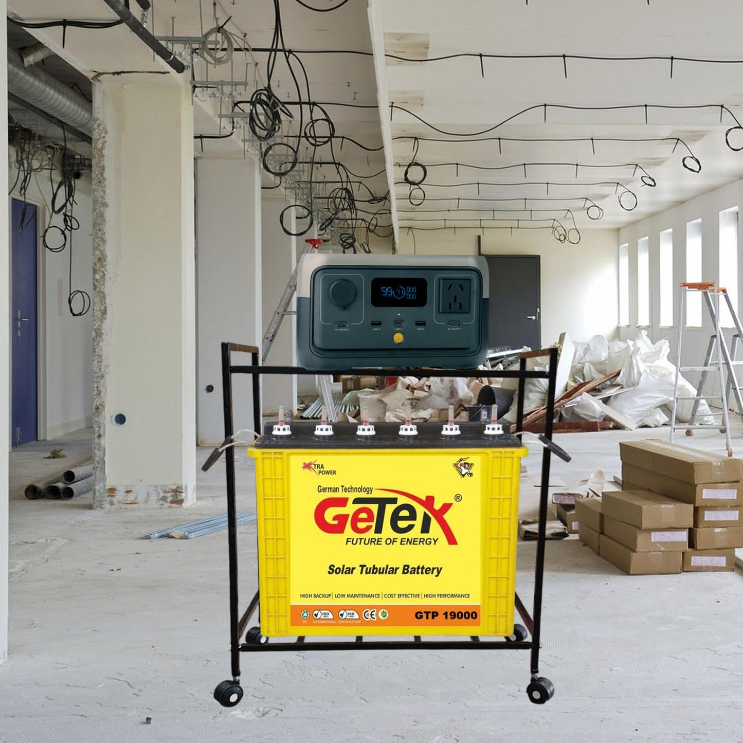 "Durable Iron Single Battery Stand Battery stand for inverter,Iron battery stand,Single battery trolley