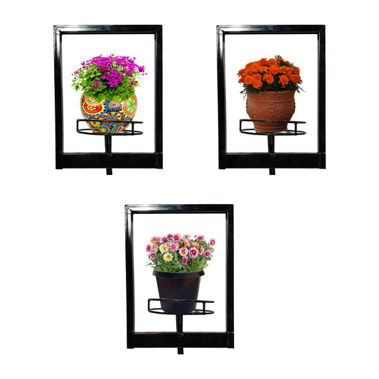 Pack of 3-Vibrant Wall-Mounted Plant Stand  for Indoor/Outdoor Decor,Gamla stand, tulsi pot stand,