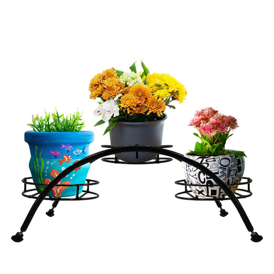 3-Tier C-Shaped Rolling Flower Pot Stand for Indoor & Outdoor Use-Decorative Garden Plant Frame,Indoor-Outdoor Trellis for Plants,Minimalist Plant Support Frame